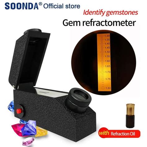 gemological refractometer gemstone testing instrument|refractive index chart for gemstones.